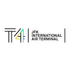 Logo of Terminal 4 at JFK International Airport.