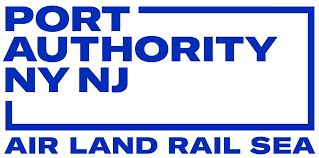 Logo of Port Authority NJ with New Jersey Transit and Rail text.